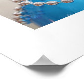 Antiek blauw glas poster (Hoek)