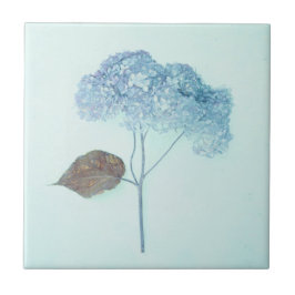  Antiek Blauw Hydrangea Land Floral Tegeltje