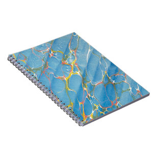  Antiek blauw marmer papier, lezer, schrijver Notitieboek