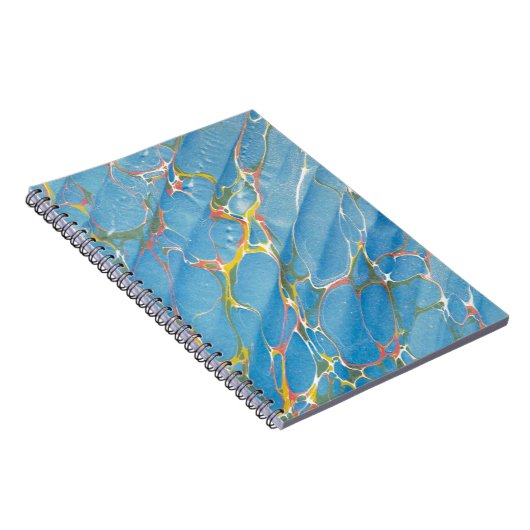 Antiek blauw marmer papier, lezer, schrijver Notitieboek (Rechterzijde)