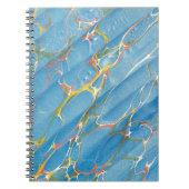 Antiek blauw marmer papier, lezer, schrijver Notitieboek (Voorkant)