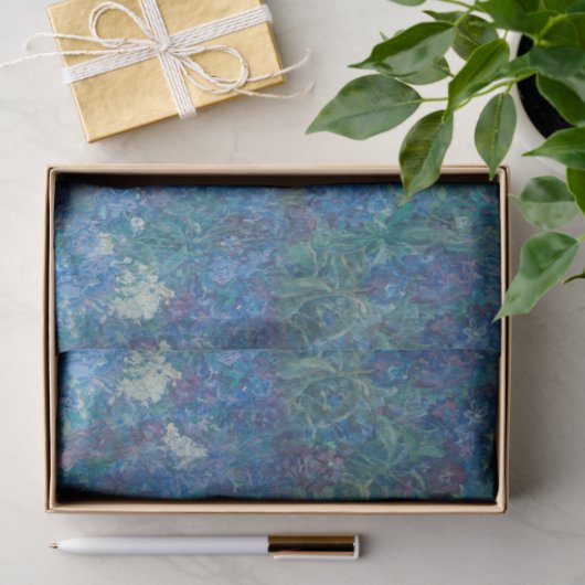 Antiek blauw Paars Iris Old Masters Art-ontkoppeli Tissuepapier (Geschenk)