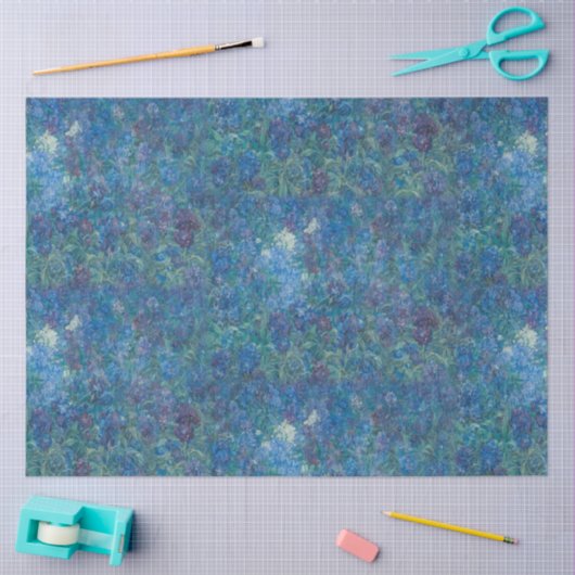 Antiek blauw Paars Iris Old Masters Art-ontkoppeli Tissuepapier (Craft)