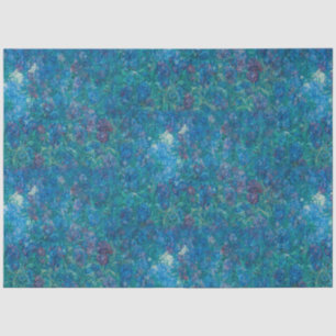 Antiek blauw Paars Iris Old Masters Art-ontkoppeli Tissuepapier