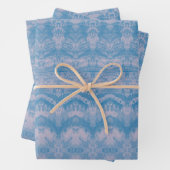 Antiek blauw pastpatroon ontkoppeling Inpakpapier Vel (In situ)