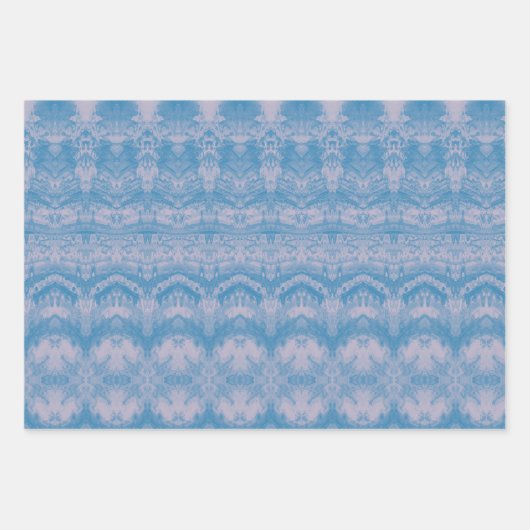  Antiek blauw pastpatroon ontkoppeling Inpakpapier Vel (Voorkant)