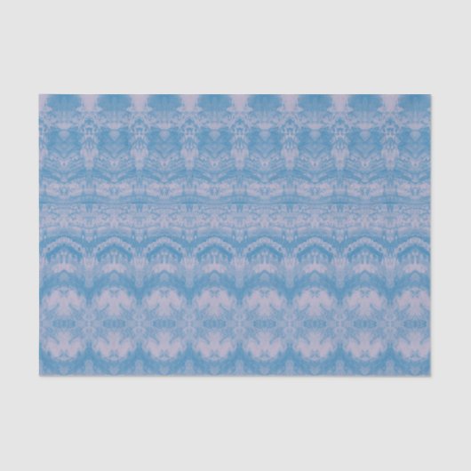 Antiek blauw pastpatroon ontkoppeling Tissuepapier (Voorkant)