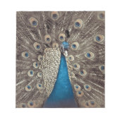 Antiek Blauw Peacock Notitieblok (Voorkant)