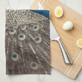 Antiek Blauw Peacock Theedoek (Quarter Fold)