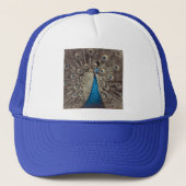 Antiek Blauw Peacock Trucker Pet (Voorkant)