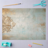 Antiek Blauw Romance Design Series 12 Tissuepapier (Craft)