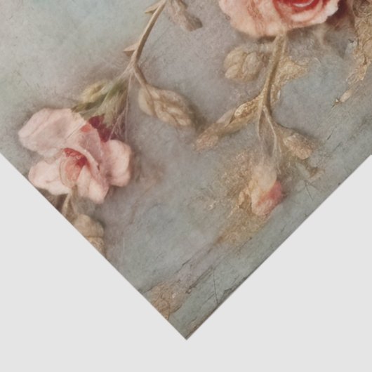 Antiek Blauw Romance Design Series 14 Tissuepapier (Detail)