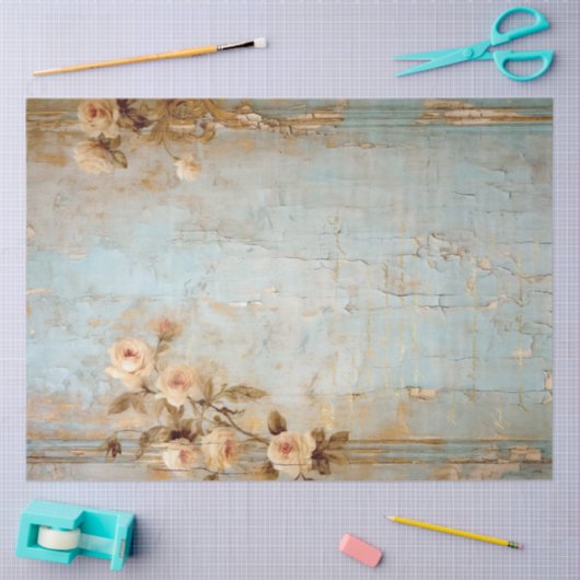 Antiek Blauw Romance Design Series 17 Tissuepapier (Craft)