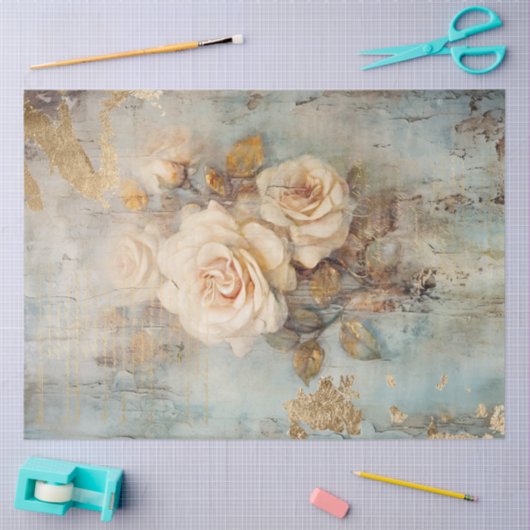 Antiek Blauw Romance Design Series 19 Tissuepapier (Craft)