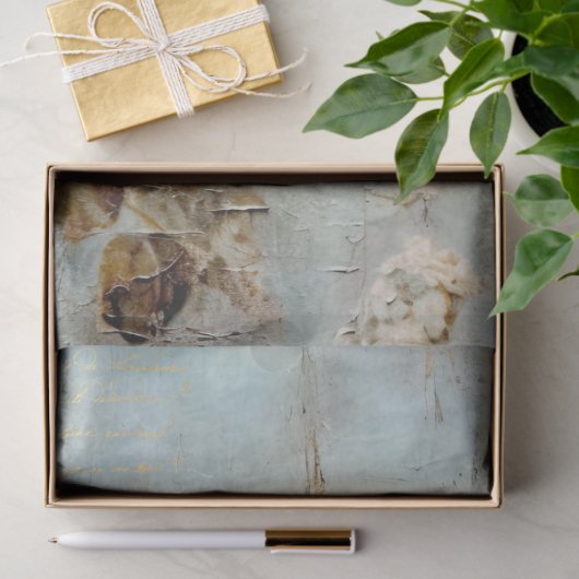 Antiek Blauw Romance Design Series 1 Tissuepapier (Geschenk)