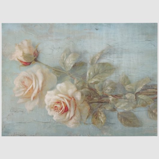 Antiek Blauw Romance Design Series 2 Tissuepapier (Voorkant)