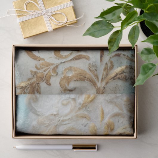 Antiek Blauw Romance Design Series 6 Tissuepapier (Geschenk)