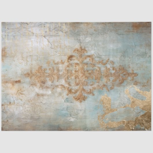 Antiek Blauw Romance Design Series 7 Tissuepapier (Voorkant)