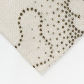 Antiek blauw Stippled Floral Pattern Fleece Deken (Hoek)