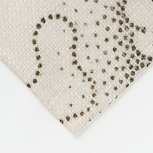 Antiek blauw Stippled Floral Pattern Fleece Deken (Hoek)