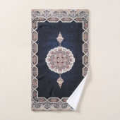 Antiek blauw Turks tapijttapijt Bad Handdoek (Handdoek)
