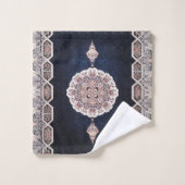 Antiek blauw Turks tapijttapijt Bad Handdoek (Wasdoekje)