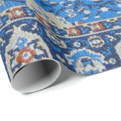 Antiek blauw Turks tapijttapijt Cadeaupapier (Rol Hoek)