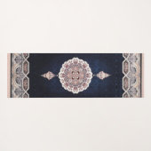 Antiek blauw Turks tapijttapijt Yogamat (Achterkant (horizontaal))