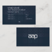 Antiek blauw visitekaartje (Voorkant / Achterkant)