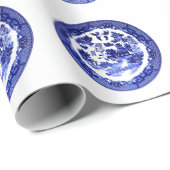Antiek blauw Willow Pattern circa 1790 Cadeaupapier (Rol Hoek)