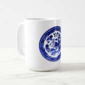 Antiek blauw Willow Pattern circa 1790 Koffiemok (Voorkant links)