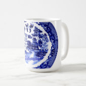 Antiek blauw Willow Pattern circa 1790 Koffiemok (Voorkant rechts)