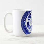 Antiek blauw Willow Pattern circa 1790 Koffiemok (Links)