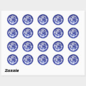 Antiek blauw Willow Pattern circa 1790 Ronde Sticker (Vel)