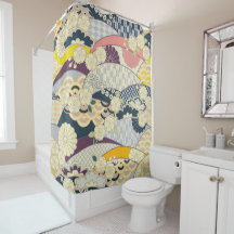 Antiek Blauw Wit Japans Kimono Bloembloem