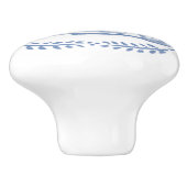 Antiek blauw wit konijn Delft Dedham Keramische Knop (Zijkant)