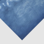 Antiek Blauw Witte Waterverf Pearls Tissuepapier (Detail)