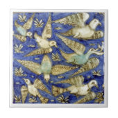 Antiek blauw Zee Vogelmeeuw Pelikaan Zeemeeuw Tegeltje (Voorkant)