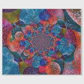 Antiek blauwe Abstracte ballonnen Cadeaupapier (Vlak)