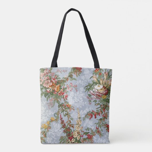 Antiek blauwe  Canvas tas (Achterkant)