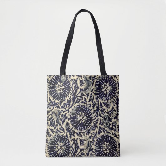 Antiek Blauwe China Patroon Canvas tas (Voorkant)