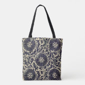Antiek Blauwe China Patroon Canvas tas (Achterkant)