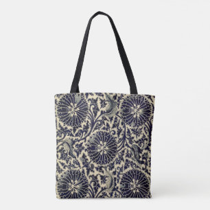 Antiek Blauwe China Patroon Canvas tas