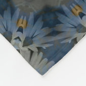 Antiek Blauwe Daisy Bloemen Fleece Deken (Hoek)