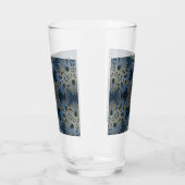 Antiek Blauwe Daisy Bloemen Glas (Links)
