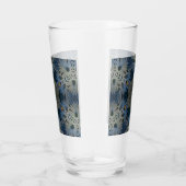 Antiek Blauwe Daisy Bloemen Glas (Rechts)