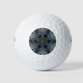 Antiek Blauwe Daisy Bloemen Golfballen (Voorkant)