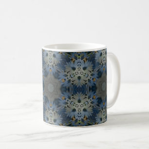 Antiek Blauwe Daisy Bloemen Koffiemok