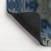 Antiek Blauwe Daisy Bloemen Muismat (Hoek)