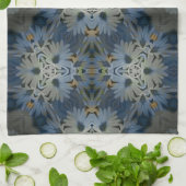 Antiek Blauwe Daisy Bloemen Theedoek (Gevouwen)